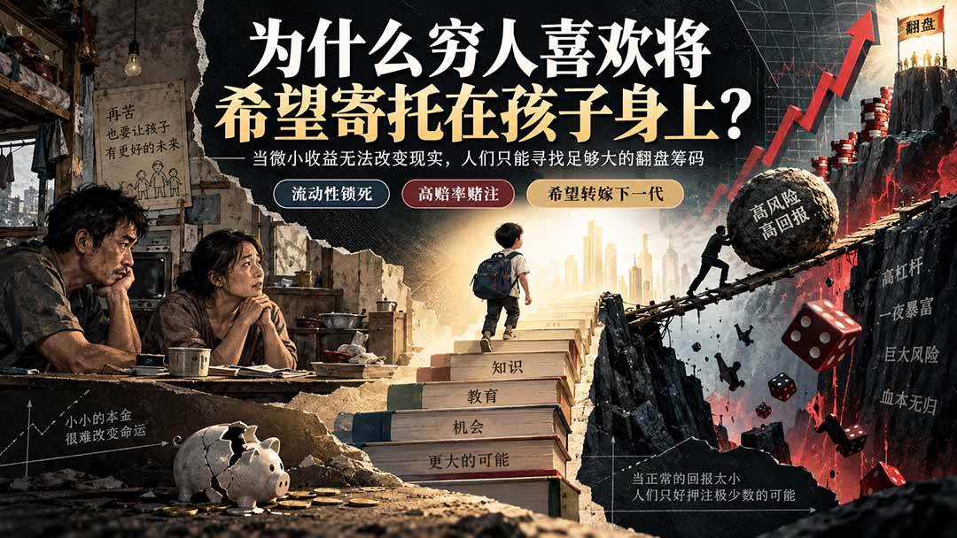 （20318期）社群精品文章：为什么穷人喜欢将希望寄托在孩子身上？-知行阁轻创网-分享网络赚钱项目-全网首发副业项目实操平台-副业创业项目网