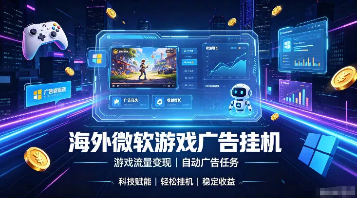 海外游戏广告自动挂G,轻资产海外副业风口,单设备稳定产出500+【揭秘】-知行阁轻创网-分享网络赚钱项目-全网首发副业项目实操平台-副业创业项目网