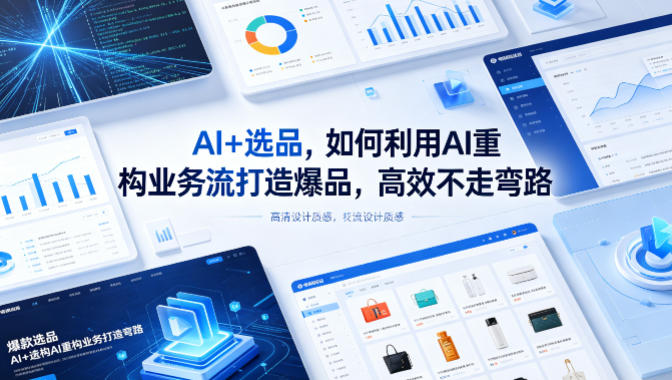 AI+选品，如何利用AI重构业务流打造爆品，高效不走弯路-知行阁轻创网-分享网络赚钱项目-全网首发副业项目实操平台-副业创业项目网