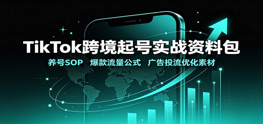 TikTok跨境起号实战资料包:养号SOP,爆款流量公式,广告投流优化素材-知行阁轻创网-分享网络赚钱项目-全网首发副业项目实操平台-副业创业项目网