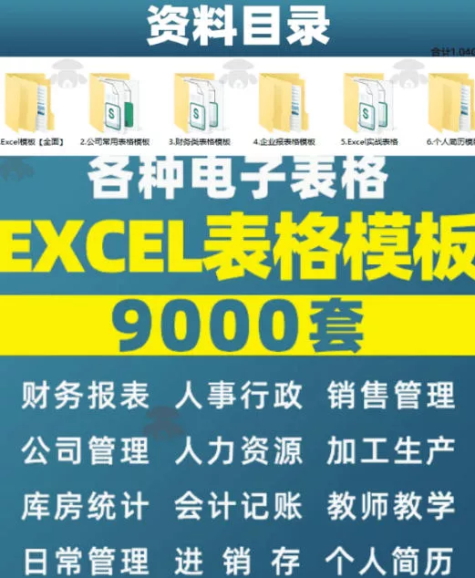 自费购买素材合集！超全Excel常用模版系列，分类清晰，共9000+套excel模型合集+个人简历素材-知行阁轻创网-分享网络赚钱项目-全网首发副业项目实操平台-副业创业项目网