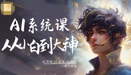 AI系统课程，从小白到大神系统学AI，AI声音-AI绘画-AI视频一门课全掌握-知行阁轻创网-分享网络赚钱项目-全网首发副业项目实操平台-副业创业项目网