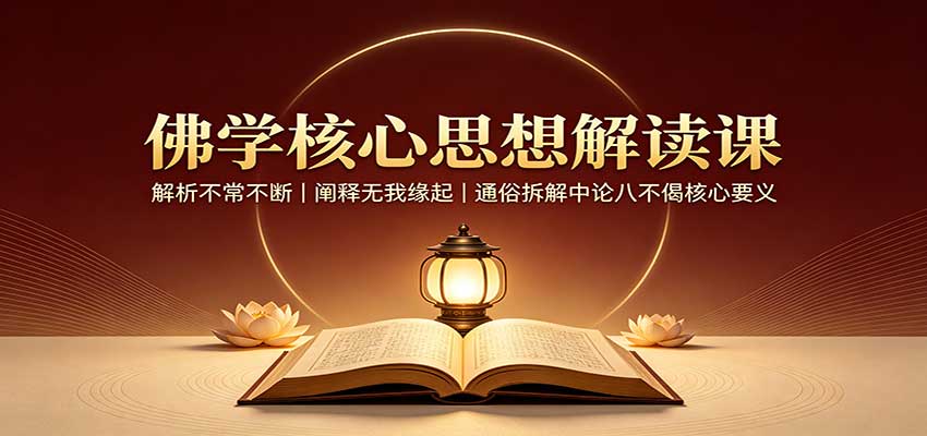 佛学核心思想解读课：解析不常不断，阐释无我缘起，通俗拆解中论八不偈核心要义-知行阁轻创网-分享网络赚钱项目-全网首发副业项目实操平台-副业创业项目网