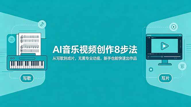 （18340期）AI音乐视频创作8步法：从写歌到成片，无需专业功底，新手也能快速出作品-知行阁轻创网-分享网络赚钱项目-全网首发副业项目实操平台-副业创业项目网