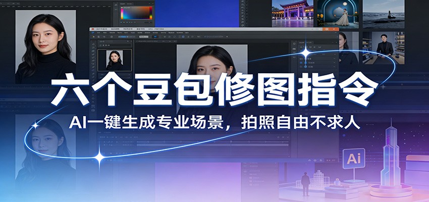 六个豆包修图指令：AI 一键生成专业场景，拍照自由不求人-知行阁轻创网-分享网络赚钱项目-全网首发副业项目实操平台-副业创业项目网