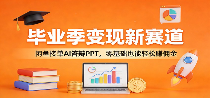 毕业季变现新赛道：闲鱼接单AI答辩PPT，零基础也能轻松赚佣金-知行阁轻创网-分享网络赚钱项目-全网首发副业项目实操平台-副业创业项目网