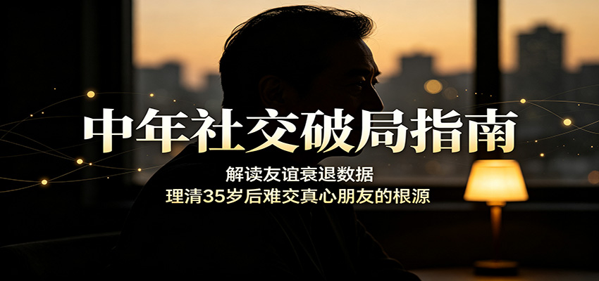 中年社交破局指南:解读友谊衰退数据,理清35岁后难交真心朋友的根源-知行阁轻创网-分享网络赚钱项目-全网首发副业项目实操平台-副业创业项目网