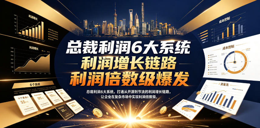 总裁利润6大系统，打通从开源到节流的利润增长链路，让企业在复杂市场中实现利润倍数级爆发-知行阁轻创网-分享网络赚钱项目-全网首发副业项目实操平台-副业创业项目网