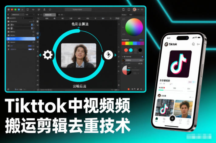 Tiktok中视频纯搬运剪辑去重技术,外来技术,自行测试-知行阁轻创网-分享网络赚钱项目-全网首发副业项目实操平台-副业创业项目网
