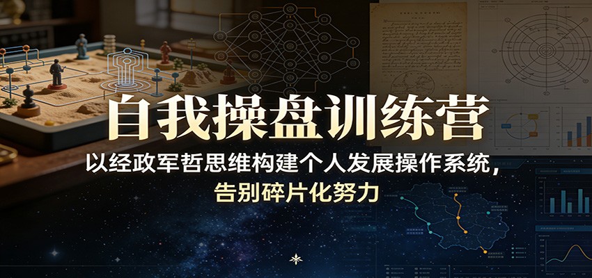 自我操盘训练营:以经政军哲思维构建个人发展操作系统,告别碎片化努力-知行阁轻创网-分享网络赚钱项目-全网首发副业项目实操平台-副业创业项目网