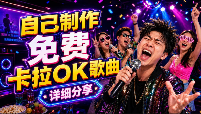 零基础AI制作免费卡拉OK视频教程,从歌曲生成、音轨分离到字幕制作、视频导出,手把手教学-知行阁轻创网-分享网络赚钱项目-全网首发副业项目实操平台-副业创业项目网