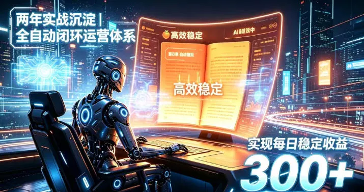 两年实战沉淀｜全自动闭环运营体系，实现每日稳定收益300+【揭秘】-知行阁轻创网-分享网络赚钱项目-全网首发副业项目实操平台-副业创业项目网