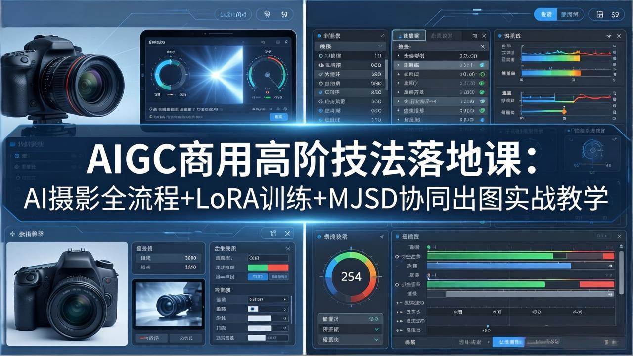 （18254期）AIGC商用高阶技法落地课：AI摄影全流程+LoRA训练+MJSD协同出图实战教学-知行阁轻创网-分享网络赚钱项目-全网首发副业项目实操平台-副业创业项目网
