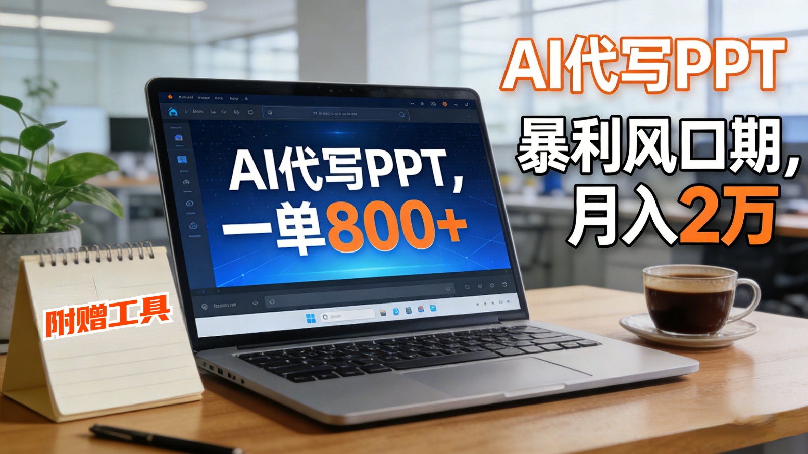 AI 代写做 PPT！一单狂赚 800+，风口期月入 2 万（工具 + 提示词直接送）-知行阁轻创网-分享网络赚钱项目-全网首发副业项目实操平台-副业创业项目网