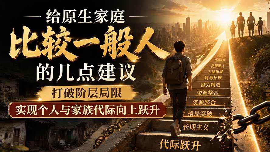 （19708期）付费文章：给原生家庭比较一般人的几点建议，打破阶层局限，实现个人与家族代际向上跃升-知行阁轻创网-分享网络赚钱项目-全网首发副业项目实操平台-副业创业项目网