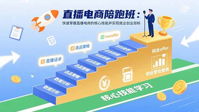 （15900期）直播电商陪跑班：快速掌握直播电商的核心技能并实现就业/创业目标-知行阁轻创网-分享网络赚钱项目-全网首发副业项目实操平台-副业创业项目网