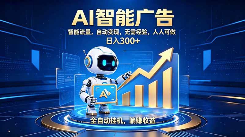 （19957期）轻资产新赛道，全自动AI广告，打造持续收益-知行阁轻创网-分享网络赚钱项目-全网首发副业项目实操平台-副业创业项目网