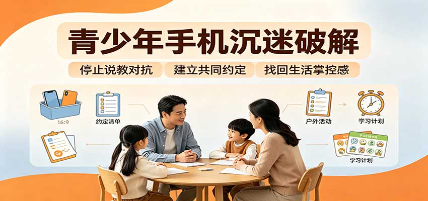 青少年手机沉迷破解：跳出管控说教思维，六步法引导孩子夺回注意力掌控权-知行阁轻创网-分享网络赚钱项目-全网首发副业项目实操平台-副业创业项目网