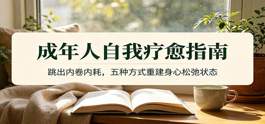 成年人自我疗愈指南：跳出内卷内耗，五种方式重建身心松弛状态-知行阁轻创网-分享网络赚钱项目-全网首发副业项目实操平台-副业创业项目网