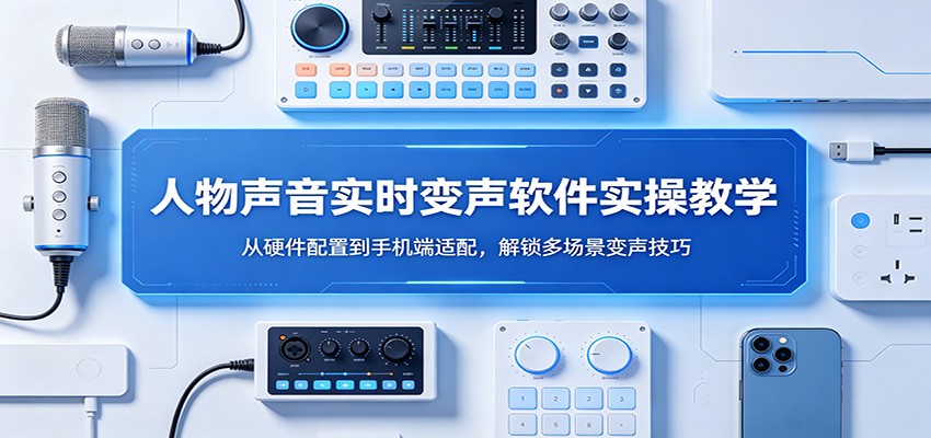 人物声音实时变声软件实操教学：从硬件配置到手机端适配，解锁多场景变声技巧-知行阁轻创网-分享网络赚钱项目-全网首发副业项目实操平台-副业创业项目网