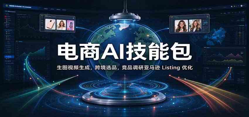 电商AI技能包：生图视频生成，跨境选品，竞品调研亚马逊 Listing 优化-知行阁轻创网-分享网络赚钱项目-全网首发副业项目实操平台-副业创业项目网