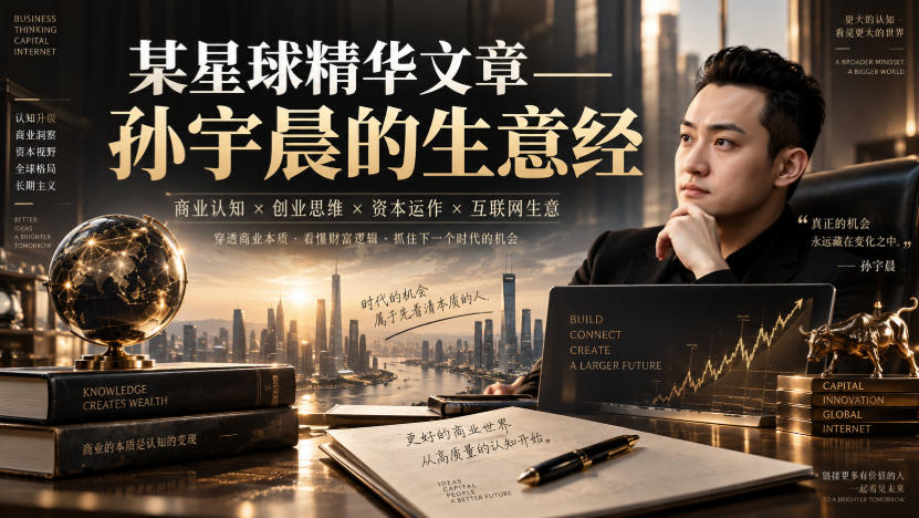 某星球精华文章——孙宇晨的生意经-知行阁轻创网-分享网络赚钱项目-全网首发副业项目实操平台-副业创业项目网