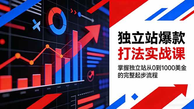 （17322期）独立站爆款打法实战课，掌握独立站从0到1000美金的完整起步流程-知行阁轻创网-分享网络赚钱项目-全网首发副业项目实操平台-副业创业项目网