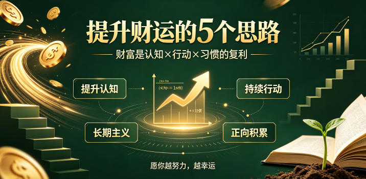 付费文章：提升财运的5个思路——财富是认知x行动x习惯的复利，愿你越努力，越幸运-知行阁轻创网-分享网络赚钱项目-全网首发副业项目实操平台-副业创业项目网