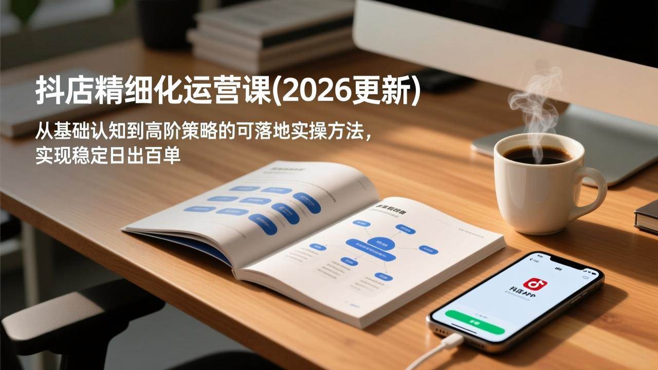 （18421期）抖店精细化运营课(更新5月)，从基础认知到高阶策略的可落地实操方法，实现稳定日出百单-知行阁轻创网-分享网络赚钱项目-全网首发副业项目实操平台-副业创业项目网