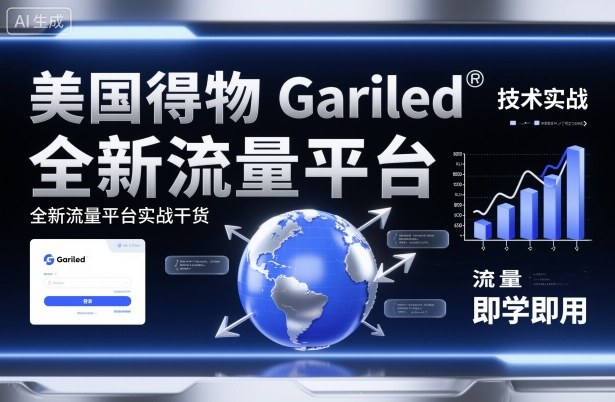 美国得物Gariled技术实战，全新流量平台实战干货，即学即用-知行阁轻创网-分享网络赚钱项目-全网首发副业项目实操平台-副业创业项目网