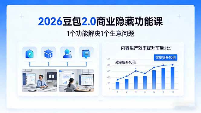 （17452期）2026豆包2.0商业隐藏功能课，1个功能解决1个生意问题，内容生产效率提升10倍-知行阁轻创网-分享网络赚钱项目-全网首发副业项目实操平台-副业创业项目网