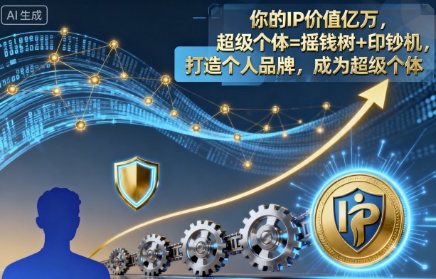 你的IP价值亿万，超级个体=摇钱树+印钞机，打造个人品牌，成为超级个体-知行阁轻创网-分享网络赚钱项目-全网首发副业项目实操平台-副业创业项目网