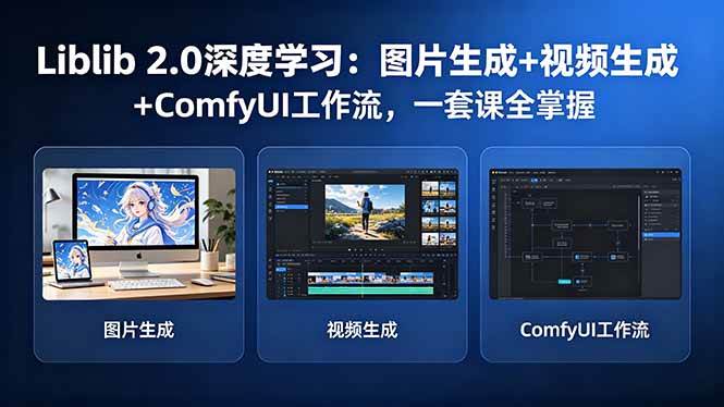 （18349期）Liblib 2.0深度学习：图片生成+视频生成+ComfyUI工作流，一套课全掌握-知行阁轻创网-分享网络赚钱项目-全网首发副业项目实操平台-副业创业项目网