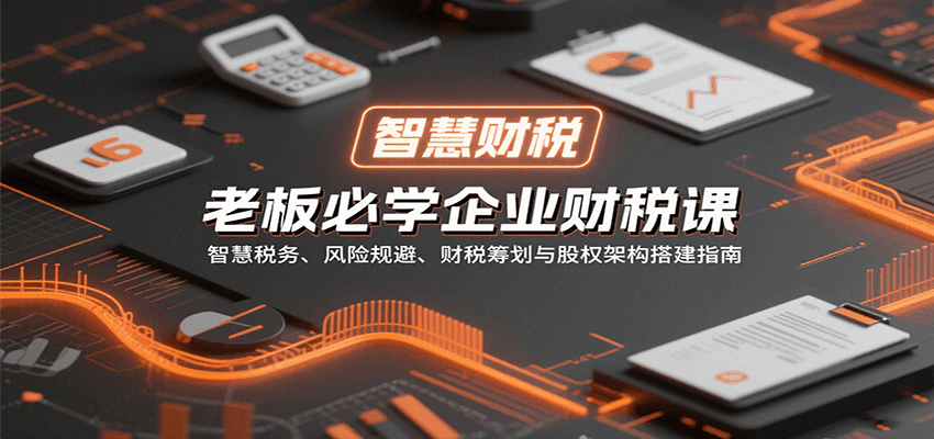 老板必学企业财税课：智慧税务、风险规避、财税筹划与股权架构搭建指南-知行阁轻创网-分享网络赚钱项目-全网首发副业项目实操平台-副业创业项目网