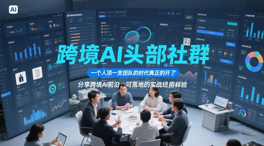 跨境AI头部社群,一个人顶一支团队的时代真正的开始了,分享跨境AI前沿,可落地的实战经验(更新09月11日)-知行阁轻创网-分享网络赚钱项目-全网首发副业项目实操平台-副业创业项目网