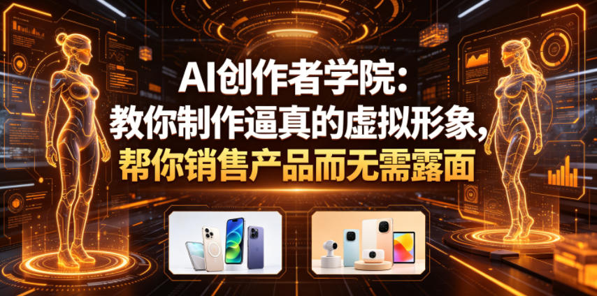 AI创作者学院:教你制作逼真的虚拟形象,帮你销售产品而无需露面【原创双语字幕】-知行阁轻创网-分享网络赚钱项目-全网首发副业项目实操平台-副业创业项目网