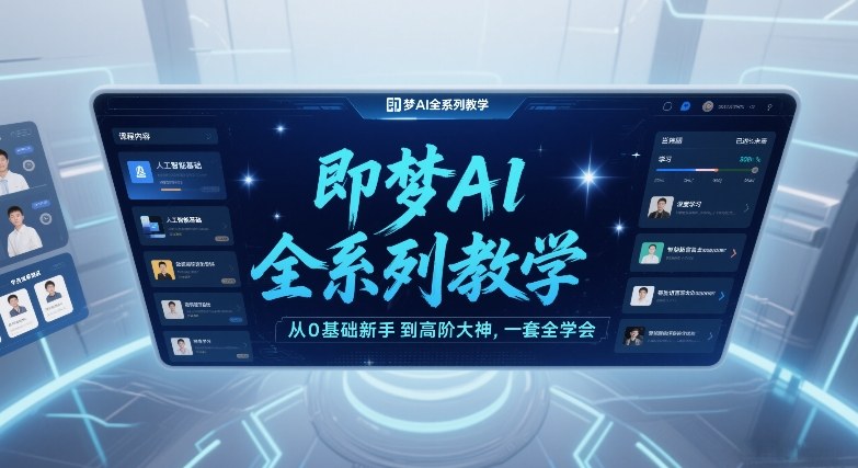 即梦AI全系列教学，从0基础新手到高阶大神，一套全学会-知行阁轻创网-分享网络赚钱项目-全网首发副业项目实操平台-副业创业项目网