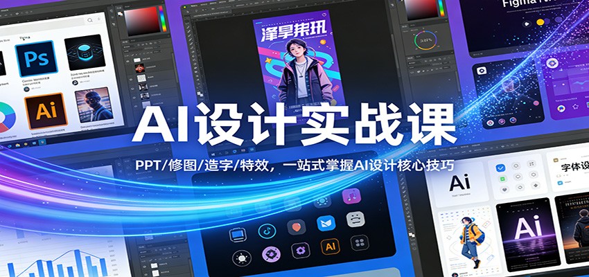 AI设计实战课：PPT/修图/造字/特效，一站式掌握AI设计核心技巧-知行阁轻创网-分享网络赚钱项目-全网首发副业项目实操平台-副业创业项目网