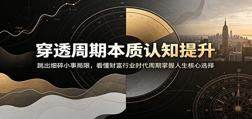 穿透周期本质认知提升：跳出细碎小事局限，看懂财富行业时代周期掌握人生核心选择-知行阁轻创网-分享网络赚钱项目-全网首发副业项目实操平台-副业创业项目网