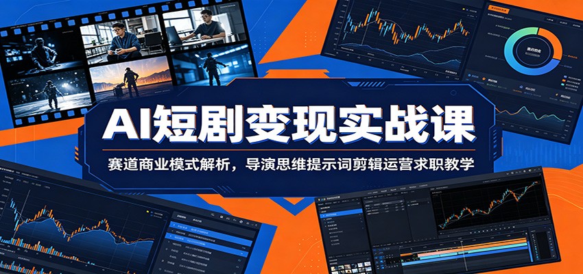 AI短剧变现实战课：赛道商业模式解析，导演思维提示词剪辑运营求职教学-知行阁轻创网-分享网络赚钱项目-全网首发副业项目实操平台-副业创业项目网