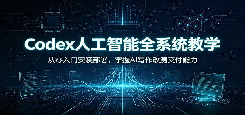 Codex人工智能全系统教学：从零入门安装部署，掌握AI写作改测交付能力-知行阁轻创网-分享网络赚钱项目-全网首发副业项目实操平台-副业创业项目网