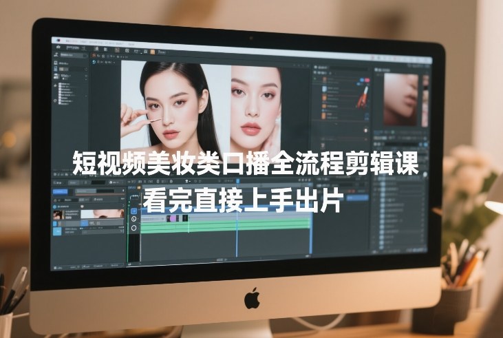 短视频美妆类口播全流程剪辑课,看完直接上手出片 短视频美妆类口播全流程剪辑课,看完直接上手出片