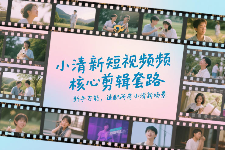 小清新短视频核心剪辑套路，新手万能，适配所有小清新场景-知行阁轻创网-分享网络赚钱项目-全网首发副业项目实操平台-副业创业项目网