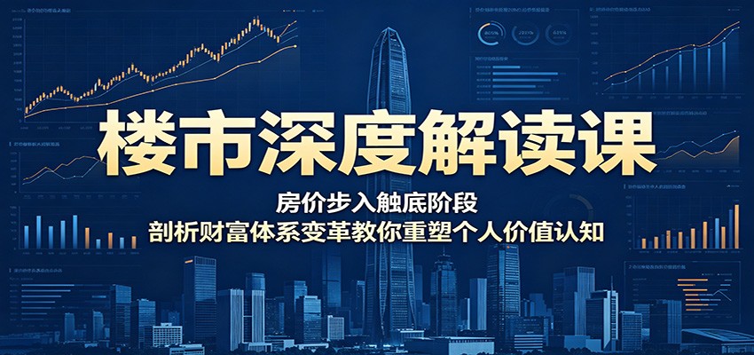 楼市深度解读课：房价步入触底阶段，剖析财富体系变革教你重塑个人价值认知-知行阁轻创网-分享网络赚钱项目-全网首发副业项目实操平台-副业创业项目网