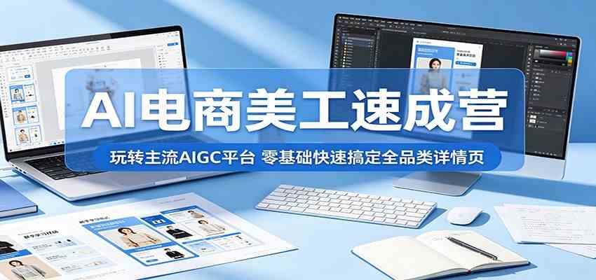 AI电商美工速成营：玩转主流AIGC平台，零基础快速搞定全品类详情页-知行阁轻创网-分享网络赚钱项目-全网首发副业项目实操平台-副业创业项目网