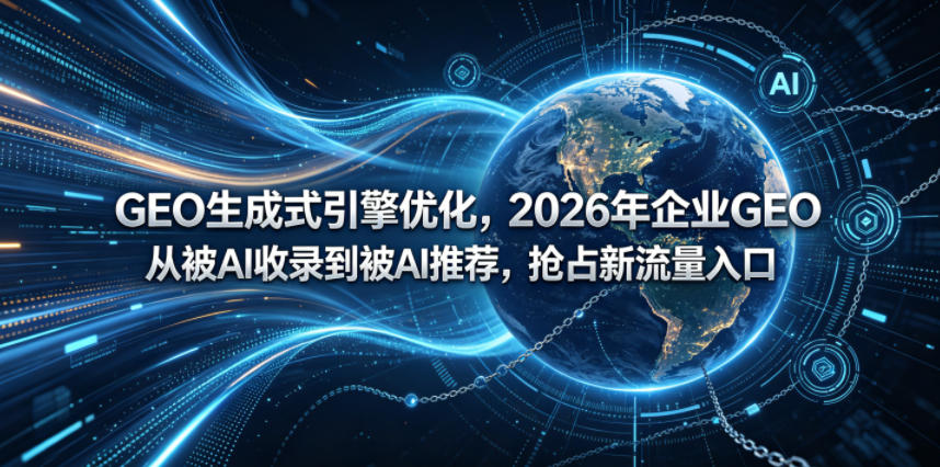 GEO生成式引擎优化，2026年企业GEO从被AI收录到被AI推荐，抢占新流量入口-知行阁轻创网-分享网络赚钱项目-全网首发副业项目实操平台-副业创业项目网
