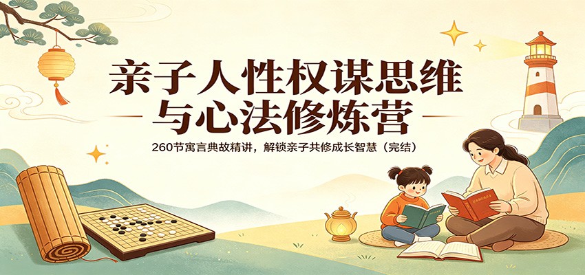亲子人性权谋思维与心法修炼营：260节寓言典故精讲，解锁亲子共修成长智慧(完结)-知行阁轻创网-分享网络赚钱项目-全网首发副业项目实操平台-副业创业项目网