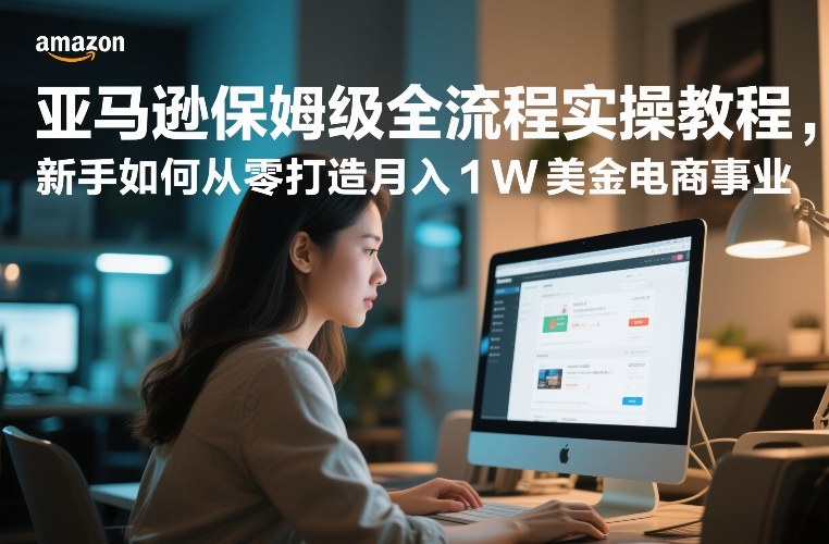 亚马逊保姆级全流程实操教程，新手如何从零打造月入1W美金电商事业-知行阁轻创网-分享网络赚钱项目-全网首发副业项目实操平台-副业创业项目网