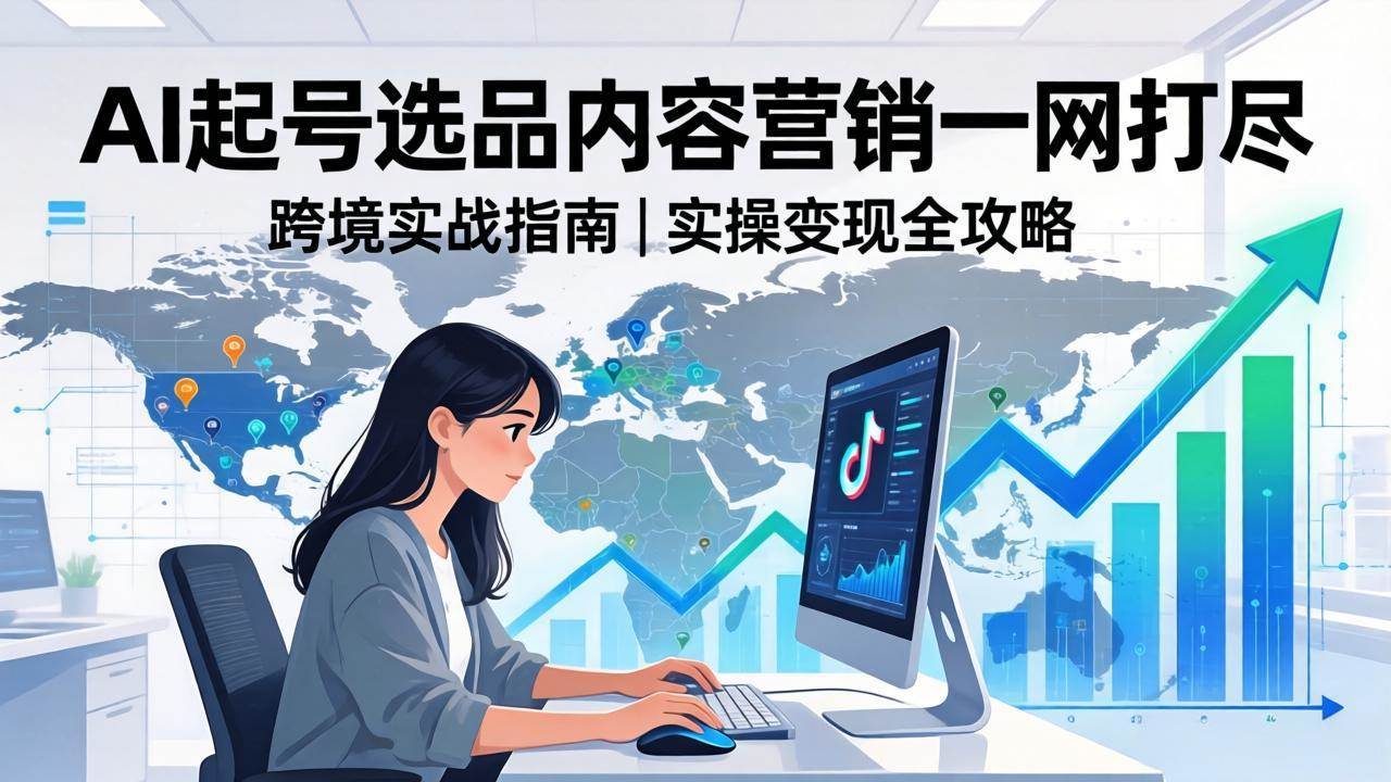 (17824期)2026 TikTok 跨境AI实操:从零基础到变现全流程,AI起号选品内容营销一网打尽-知行阁轻创网-分享网络赚钱项目-全网首发副业项目实操平台-副业创业项目网