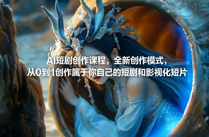 AI短剧创作课程，全新创作模式，从0到1创作属于你自己的短剧和影视化短片-知行阁轻创网-分享网络赚钱项目-全网首发副业项目实操平台-副业创业项目网